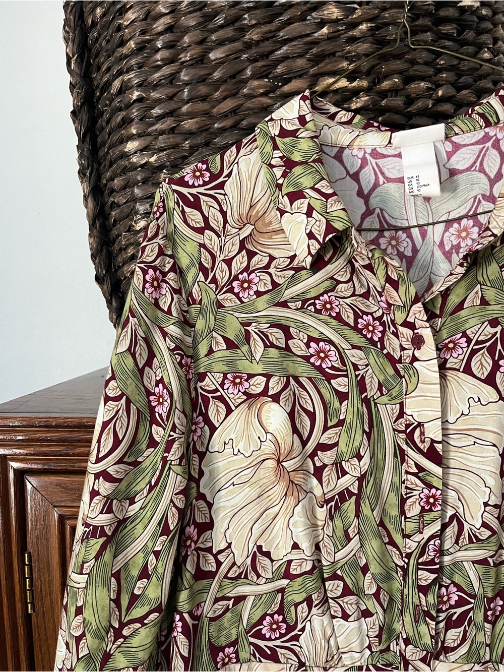H&M + Morris Co Olive and Beige Floral Maxi Dress - Picture 3 of 14